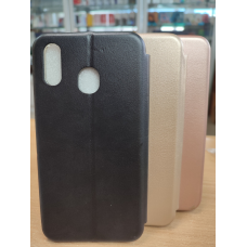 Чохол книжка Samsung M20 чорний, рожевий, золотий колір