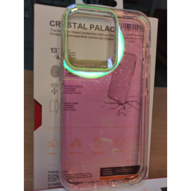 Протиударний чохол Gear4 Twinkling Stars для iPhone 13 Pro Прозорий Рожевий Протиударний чохол Gear4 Twinkling Stars для iPhone 13 Pro Прозорий Рожевий