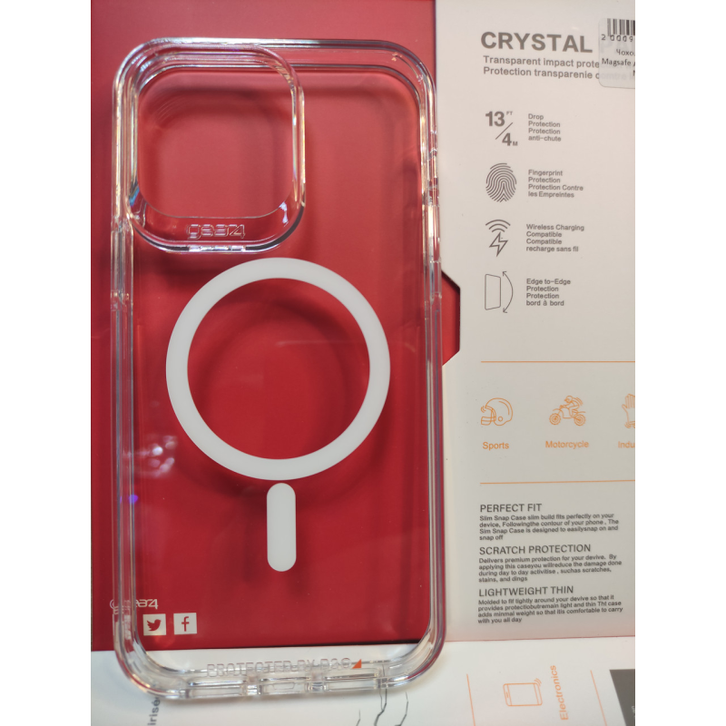 Протиударний чохол Gear4 Clear Magsafe для iPhone 14 Pro Max Clear Протиударний чохол Gear4 Clear Magsafe для iPhone 14 Pro Max Clear