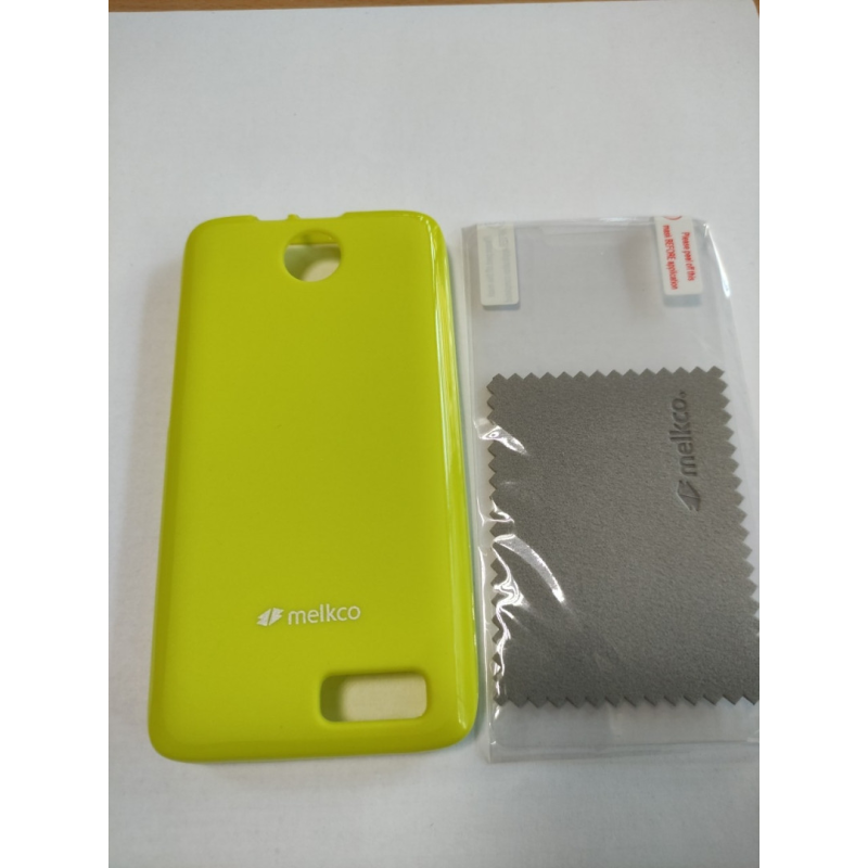 Чохол накладка Lenovo A 526 tpu Melkco Лимонний