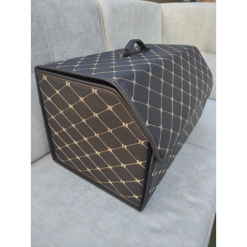 Органайзер саквояж у авто 54х30 х30 см Чорний жовта нитка Органайзер саквояж у авто 54х30 х30 см Чорний жовта нитка