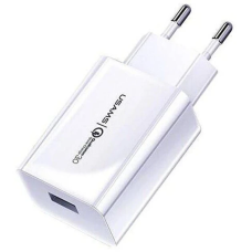 Мережевий зарядний пристрій USAMS US-CC083 T22 Single USB QC3.0 Travel Charger - White