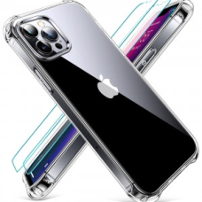 Чохол CANSHN Crystal Clear, сумісний з iPhone 13 Pro Max, [2 x захисні скла для екрану із загартованого скла]