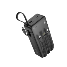 Павербанк Hoco J146B 30000 mAh PowerBank із вбудованими кабелями USB/Micro/Type-C/Lightning Black