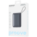 Портативний акумулятор Powerbank Proove Moon Rock, 22.5 Вт, 20000 мАг, Type-C, Lightning, вихід USB Сірий Портативний акумулятор Powerbank Proove Moon Rock, 22.5 Вт, 20000 мАг, Type-C, Lightning, вихід USB Сірий