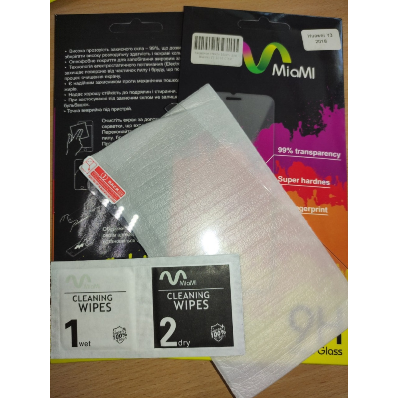 Скло захисне для смартфона Huawei Y3 2018 прозоре.Miami. Скло захисне для смартфона Huawei Y3 2018 прозоре.Miami.