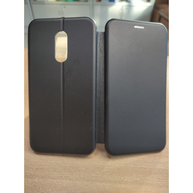 Чохол книжка для Редмі 5 плюс чорна Чохол книжка для Редмі 5 плюс чорна