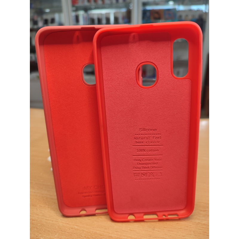 Чохол Silicone Case Soft-Touch  Samsung A20/A30 (A205F /A305F) Dark red