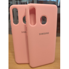 Чохол Silicone Case Soft-Touch для Samsung A20/A30 (A205F /A305F) Pink
