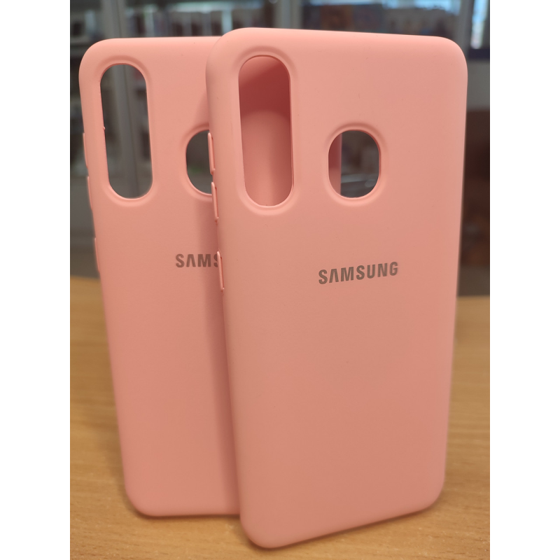 Чохол Silicone Case Soft-Touch для Samsung A20/A30 (A205F /A305F) Pink