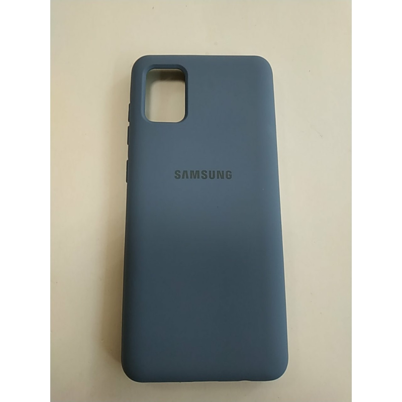 Чохол накладка для Samsung A31 силікон кейс сіросиній