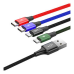 Кабель 4 в 1 Baseus CA1T4-B01 Lightning, 2Type-C, Micro USB, 3.5A, 1.2 м, чорний Кабель 4 в 1 Baseus CA1T4-B01 Lightning, 2Type-C, Micro USB, 3.5A, 1.2 м, чорний
