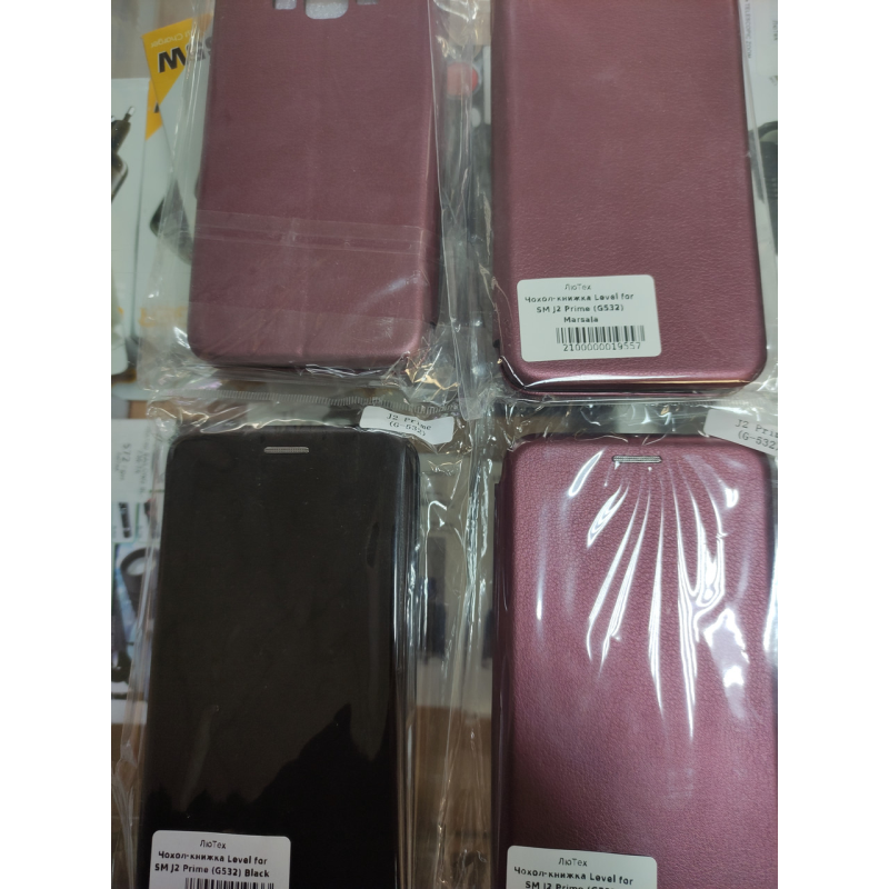 Чохол книжка для Самсунг j532, j2 prime чорний,бордовий